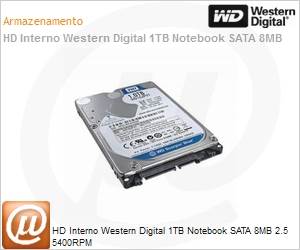 WD10JPVX-22JC3T0 - Unidade de Disco Rgido (HD) Western Digital 1TB Notebook SATA 8MB 2.5 5400RPM